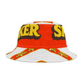 Skanker Logo Bucket Hat — Retro Red & Yellow AOP Bucket Hat