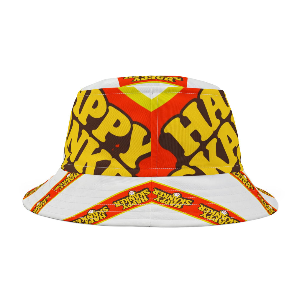 Skanker Logo Bucket Hat — Retro Red & Yellow AOP Bucket Hat